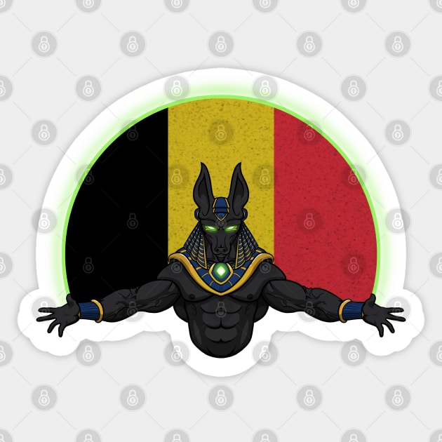 Anubis Belgium Sticker by RampArt